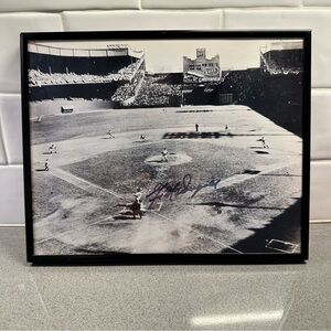 Framed 1951 World Series Glam Slam NY Yankees Gil MacDougald Signed Photograph
